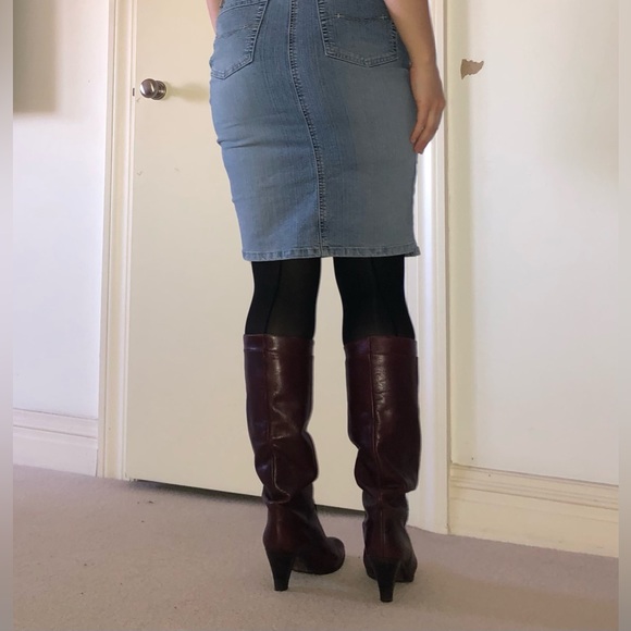 🍷 Vintage Burgundy Leather Boots🍷 - Picture 5 of 5